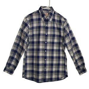 Brooks Brothers Red Fleece Mens S Cotton Lightweight Button Down Blue Plaid